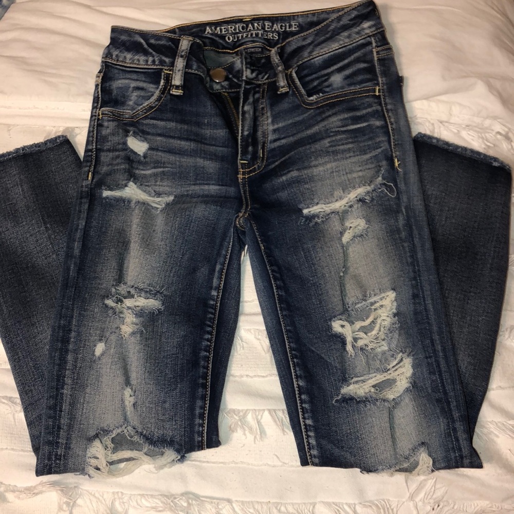 Holy American eagle jeans